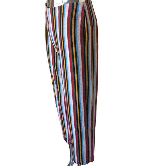 Multicolor Striped Wide Leg Pants Size S - Picture 5 of 7